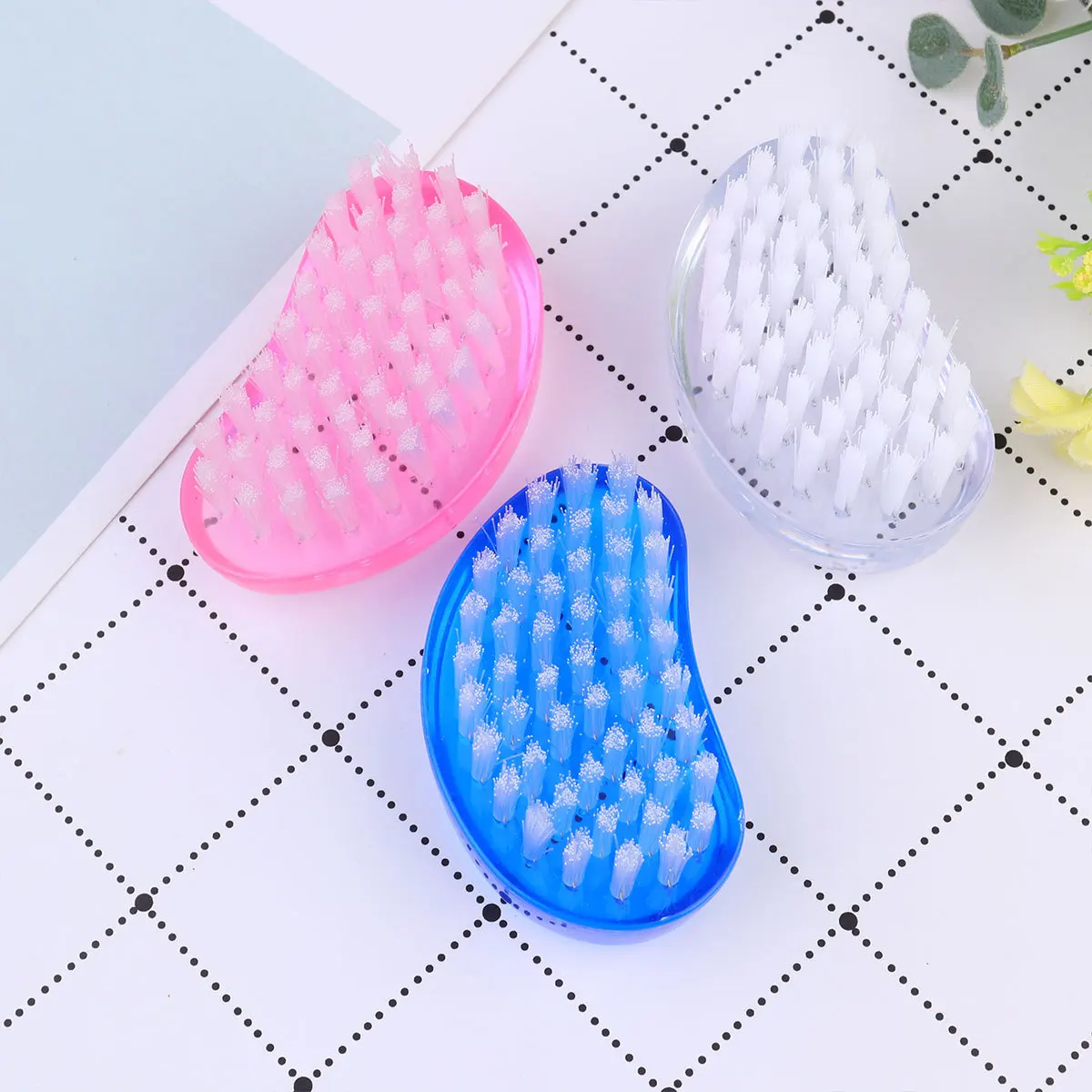 

4pcs Goat Hair Nail Brush For Nail Art Manicures Tools Set Supplies Home Professional Use Lightweight Easy Storage