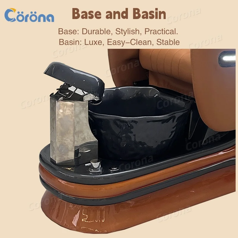 Professional Adjustable Seat Foot Spa Tub Professional Pedicure Spa Chair with Full Body Massage for Nail Salon - view 3