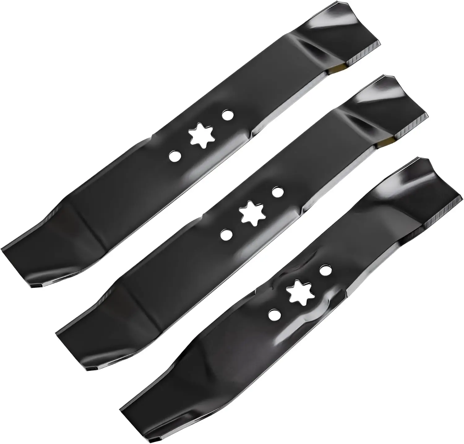 

2pcs 942-04125 & 1pcs 942-04124 Mower Blade Set for 46" Deck Mower, Replacement Blades Compatible with Cub Ca det i1046 LT1045