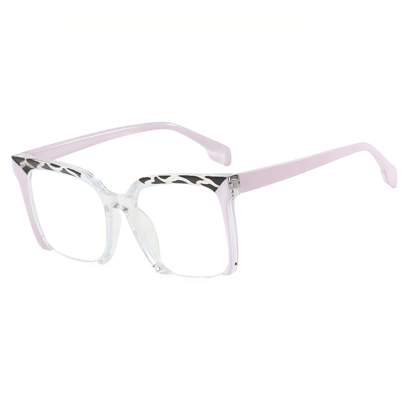 European and American ladies' retro square large-frame anti-blue-light sunglasses as daily decorative eyewear frames