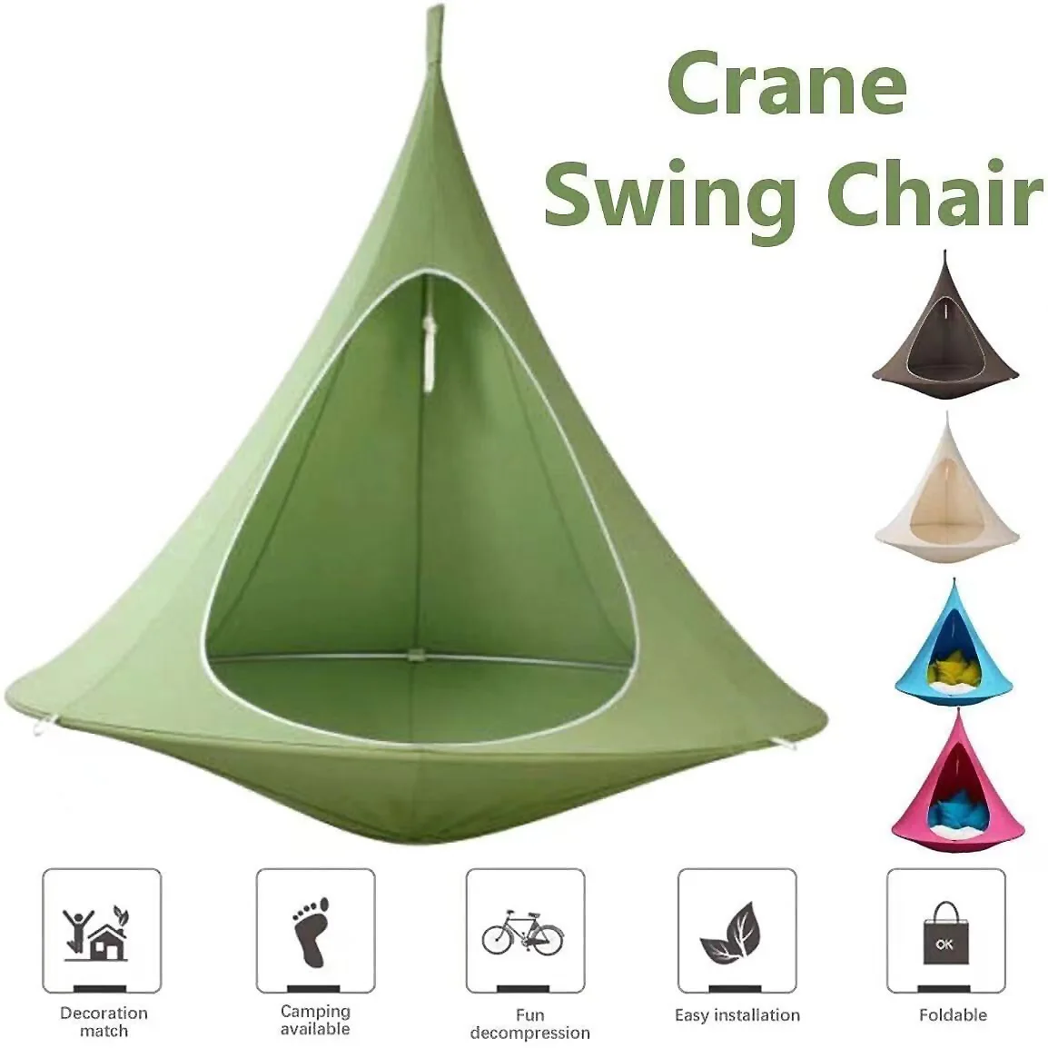 Waterproof Outdoor Garden Camping Hammock, Large Size Swing Chair, Foldable, Family Room Tent, Ceiling Hanging Sofa Bed