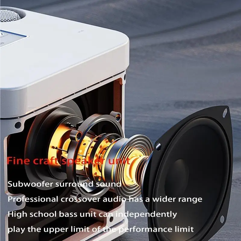 2025 مضخم صوت جديد مكبر صوت لاسلكي للغناء ميكروفونات مزدوجة لحفلات الزفاف المنزلية في الهواء الطلق #4