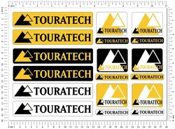 Touratech Case Box widelec laminowane naklejki kask samochodowy naklejki rowerowe zestaw graficzny dla Suzuki Honda Kawasaki Ducati Yamaha