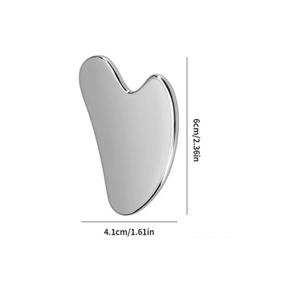 1Piece 5x6CM Gua Sha Massage Board for Face Stainless Steel Guasha Plate Face Massager Scrapers Tools for Face Neck Back Body