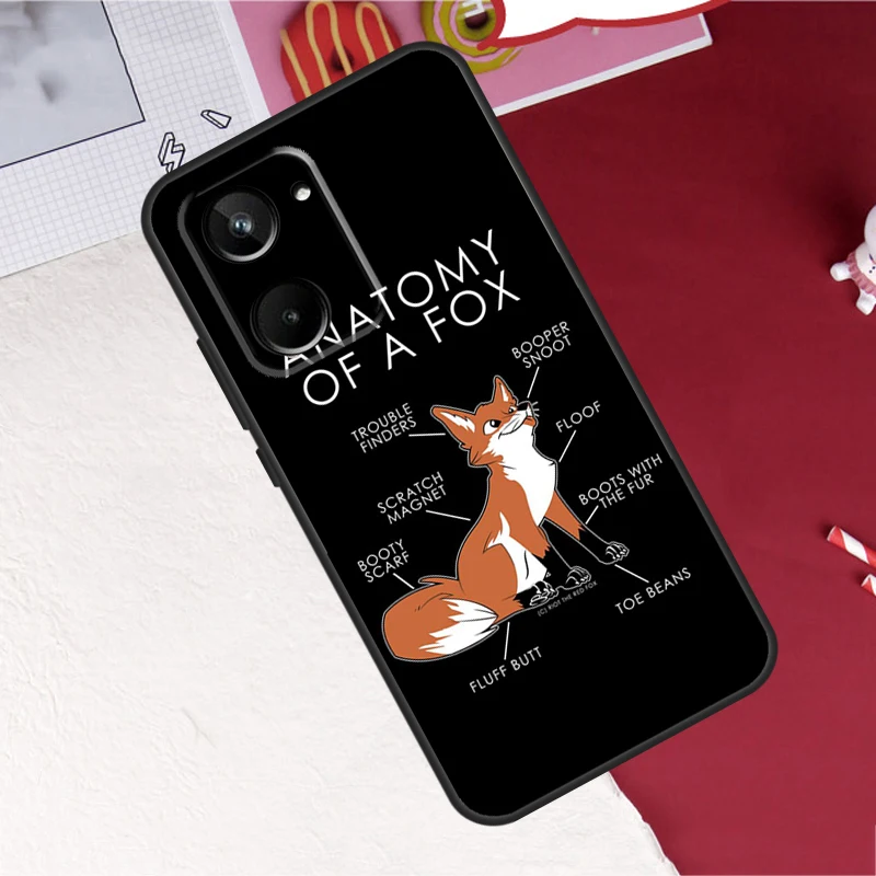 أنيمي مضحك الثعلب ل Realme 8 9 10 برو زائد 9i C11 C15 C30 C31 C35 C21Y C25 GT Neo 5 3 2 2T 3t ماستر