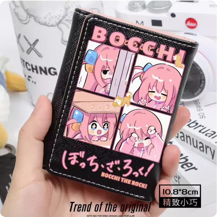 Anime BOCCHI THE ROCK! Gotoh Hitori Fashion Wallet PU Purse Card Coin Hasp Money Bag Cosplay Gift B229