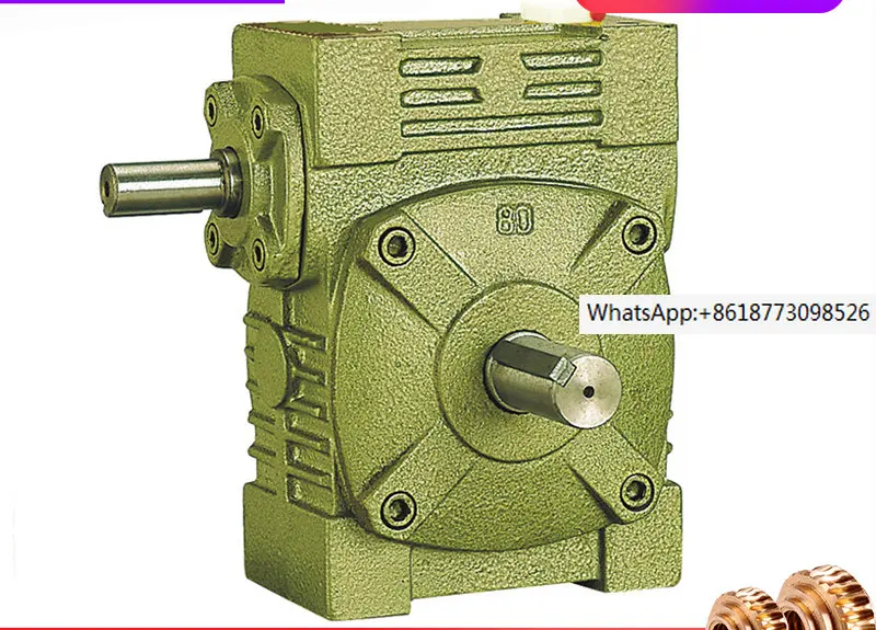 Worm Gear Reducer WPW Series Vertical Iron Shell Square Worm Box Gearbox Transmission  WPW80