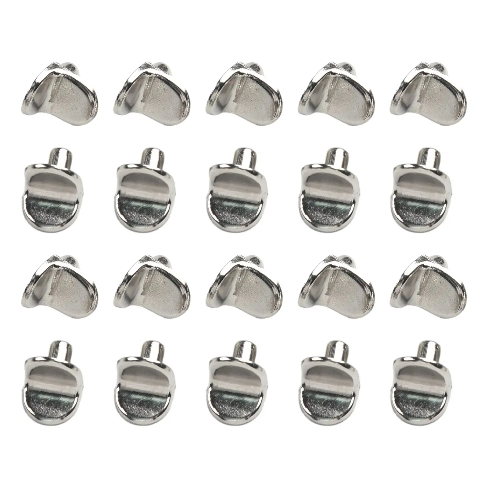 Sleek and Sturdy Shelf Brackets Silver Finish Cabinet Plugs Pack of 20 Reinforce Your Bookshelves and Display Cabinets