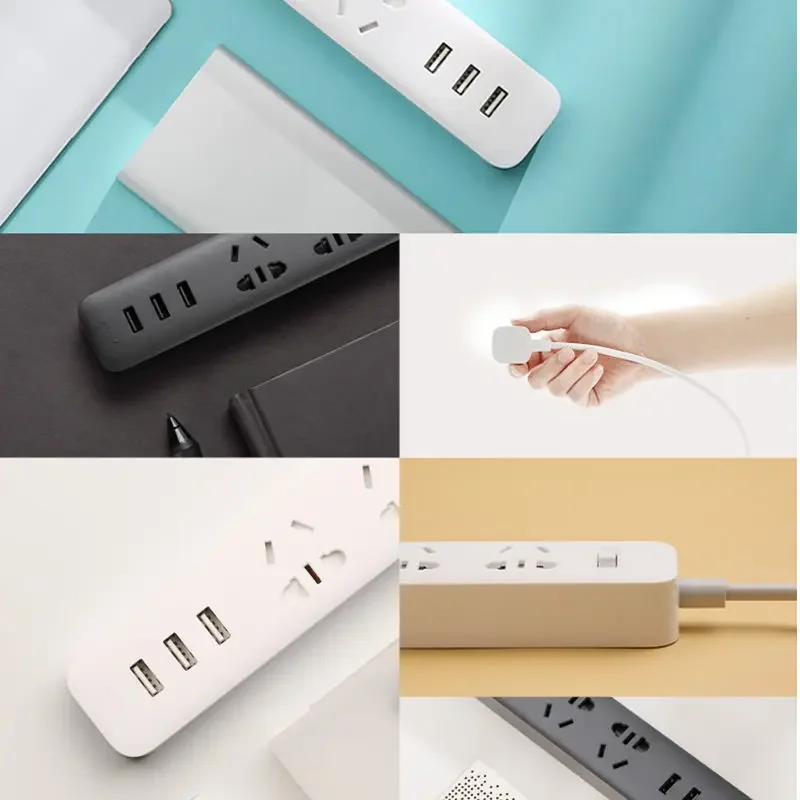 Новый Домашний Электронный удлинитель Xiaomi Mi Mijia, быстрая зарядка, 3 USB + 3 разъема, 6 стандартных штекеров, расширение интерфейса, ЕС, США