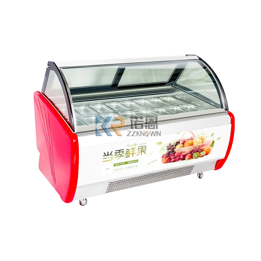 Best Selling Island Freezer Refrigeration Equipment Display Showcase Sliding Door Ice Cream Fridge Merchandiser