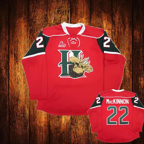 Custom Vintage Halifax Mooseheads 22 Nathan Mackinnon Borduurwerk Gestikt Ijshockey Jersey Jeugd Kinderen Volwassen Elke Maat En Naam