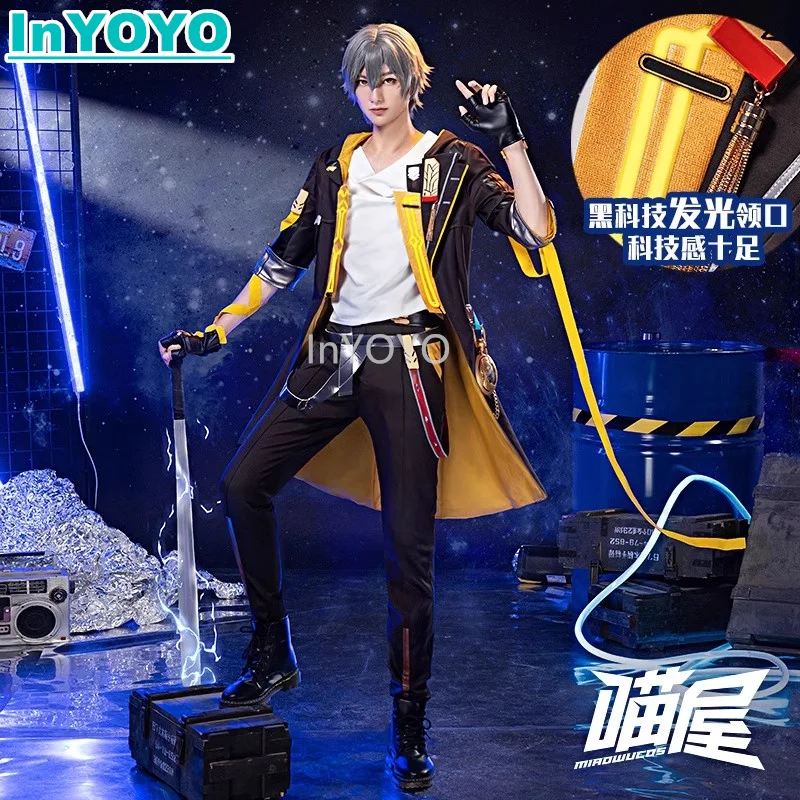 InYOYO Trailblazer Caelus Cosplay Game Honkai: Star Rail Costume Male Fashion Handsome Uniform Role Play Halloween Party Outfit