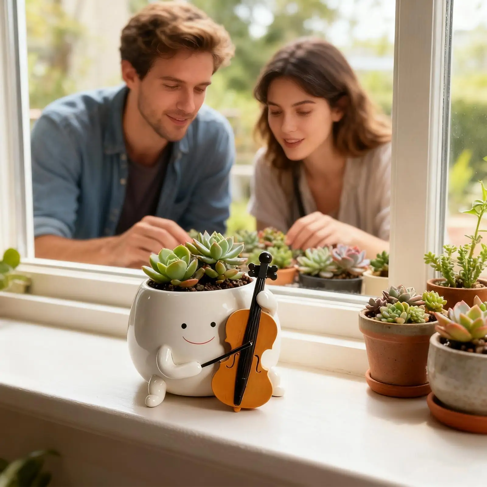 

Pots For Plants Garden Flowerpot Decor Statue Cute Plant Pots For Desktop Windowsill Bedroom Living Room Apartment Outdoor Desk