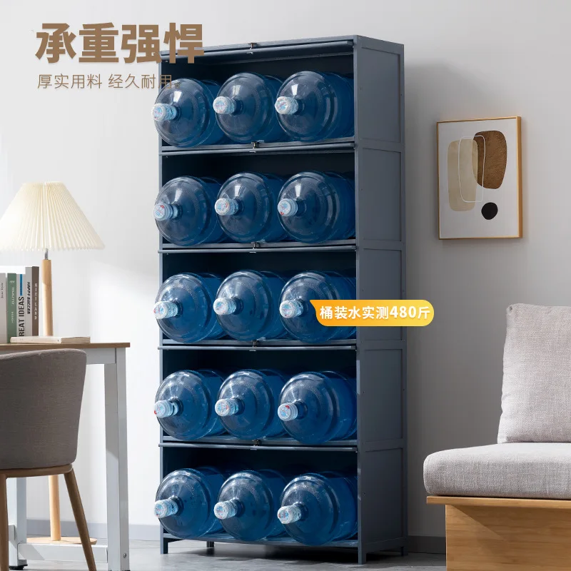 Bookshelf Floor to wall Living room multi-layer storage cabinet Large capacity bedroom Home locker Simple bookcase