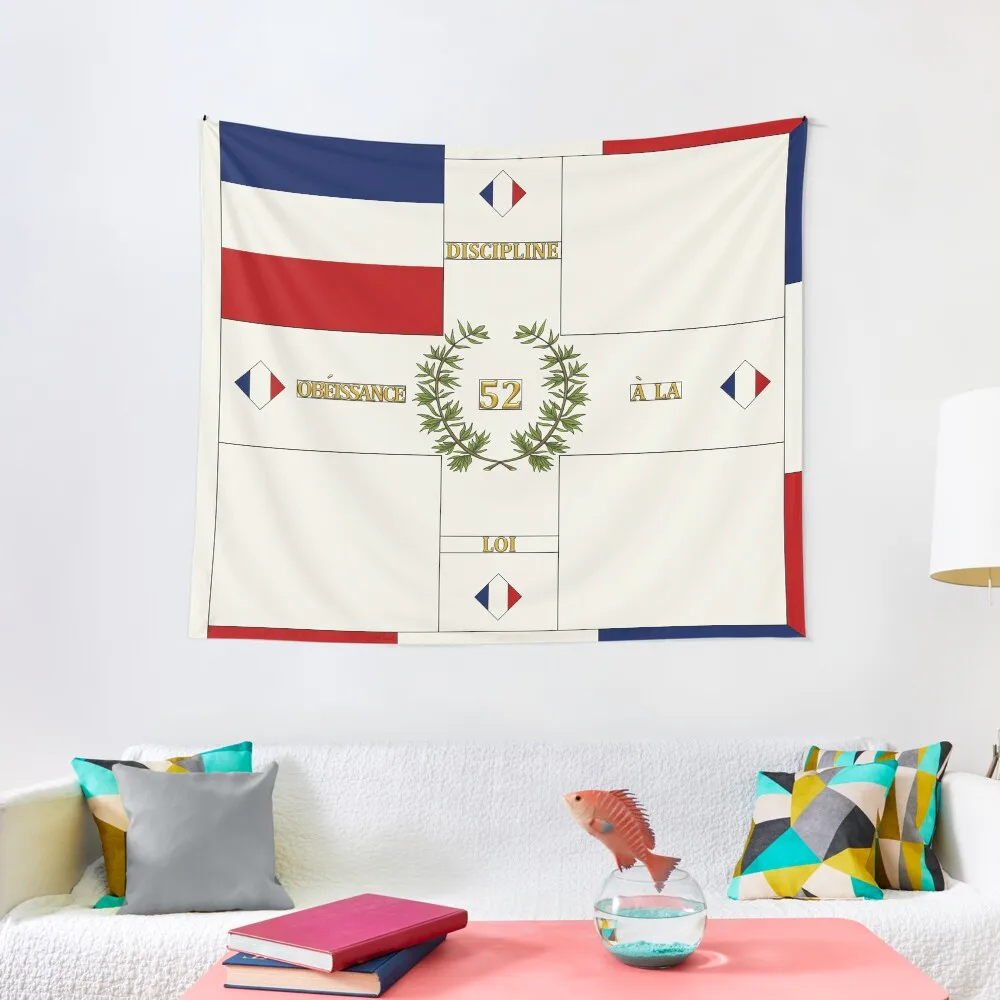 

French Regimental drapeaux de 52me regiment d'infanterie 1794 Tapestry Decoration Room Wall Decor Tapestry