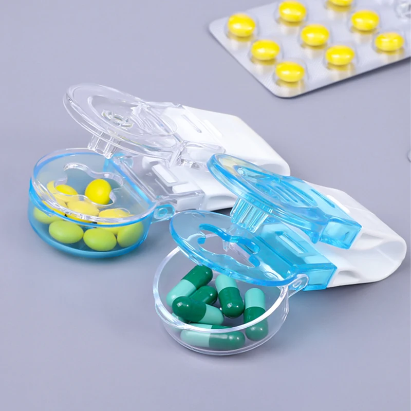 1/2/3/4PCS Portable Pill Taker Medicine Storage Box Anti inquinamento Pill Tablet Crusher per Personal Health Care Travel Organizer