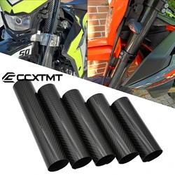Motorcycle 160mm-248mm Adjustable Carbon Fiber Front Fork Shock Cover Guard For KTM Honda Yamaha BWM GS1100R GS1200R GS1250R