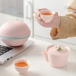 Pink Large Capacity Teapot Handcrafted Flower Lovely Ceramic Teapot Japanese Porcelain Tea Set Household Beauty Tea Infuser