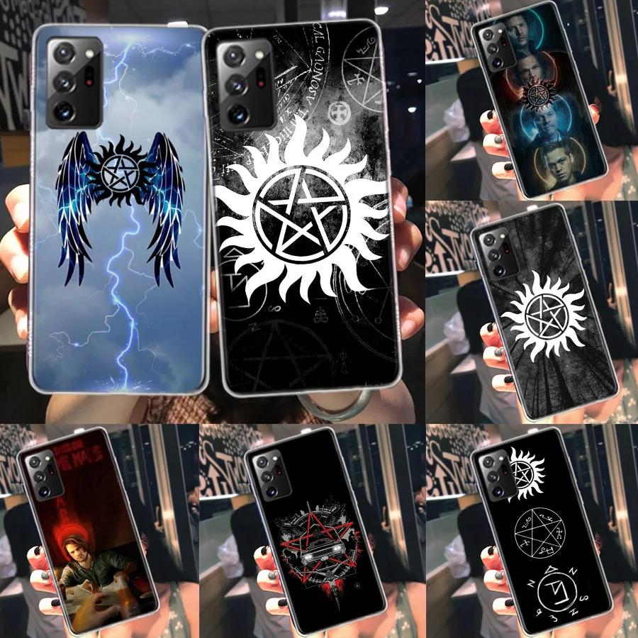 Supernatural Symbol Phone Case For Galaxy Samsung A02S A03S A04S A05S S8 A15 A25 A35 A55 A9 A8 A7 A6 J8 J6 J4 Plus S7 S10 Lite 2