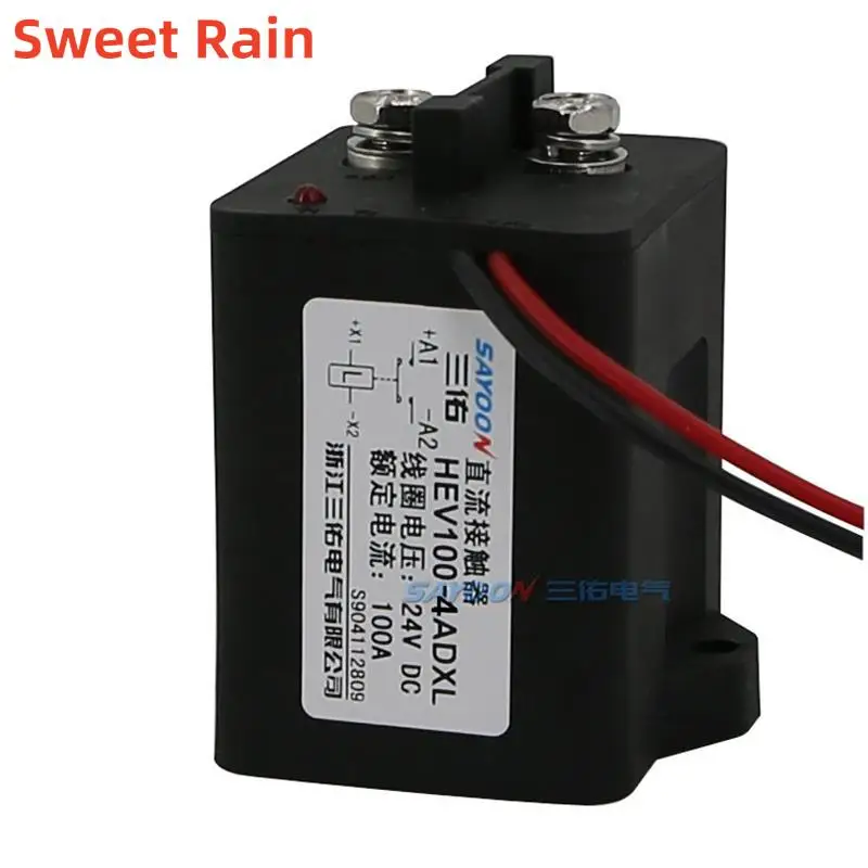 High Voltage 750V 100A DC Contactor Power Relay HEV100-7ADXL for Electric Vehicle Photovoltaic Car Ships Battery Charging