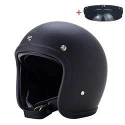 Retro 500TX Open Face Motorcycle Helmet Genuine Vintage Scooter Riding 3/4 Jet Casco DOT Approved Moto Capacete BLD
