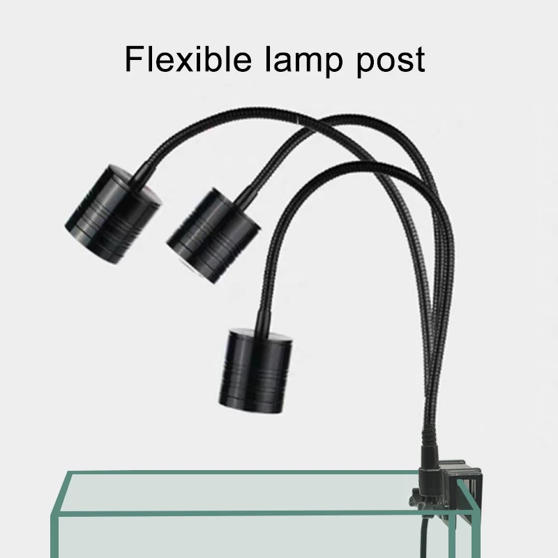 Lumière LED pour aquarium, poisson, décoration précieuse, budgétaire, plantes, croissance, télécommande, lampe à intensité variable, tortue, reptiles, accessoires, 3W, 5W, 7W