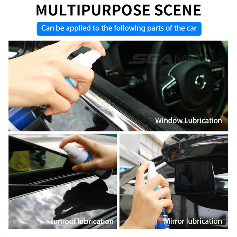 SEAMETAL 100ML Car Window Lubricant Rubber Door Rubber Strip Car Softening Maintenance Eliminates Noise Car Products Repair Tool