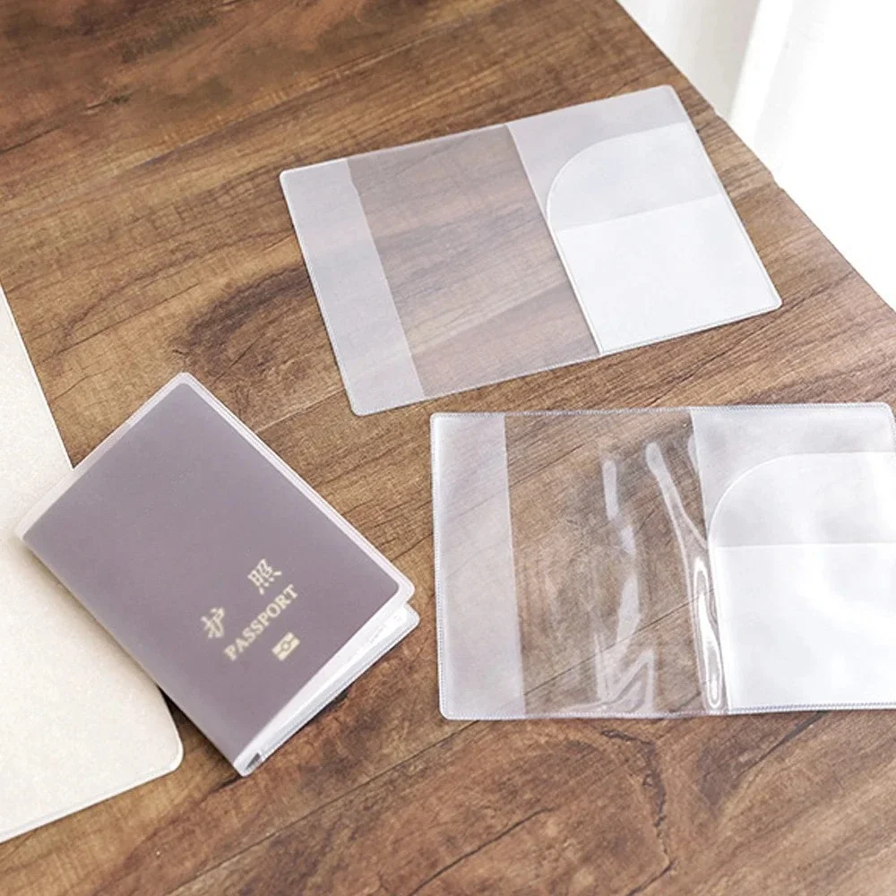 1 Stück/2 Stück/4 Stück Reisepass-Schutzhülle, hergestellt aus transparentem mattiertem Material, Polyvinylchlorid, wasserdichte Dokumententasche