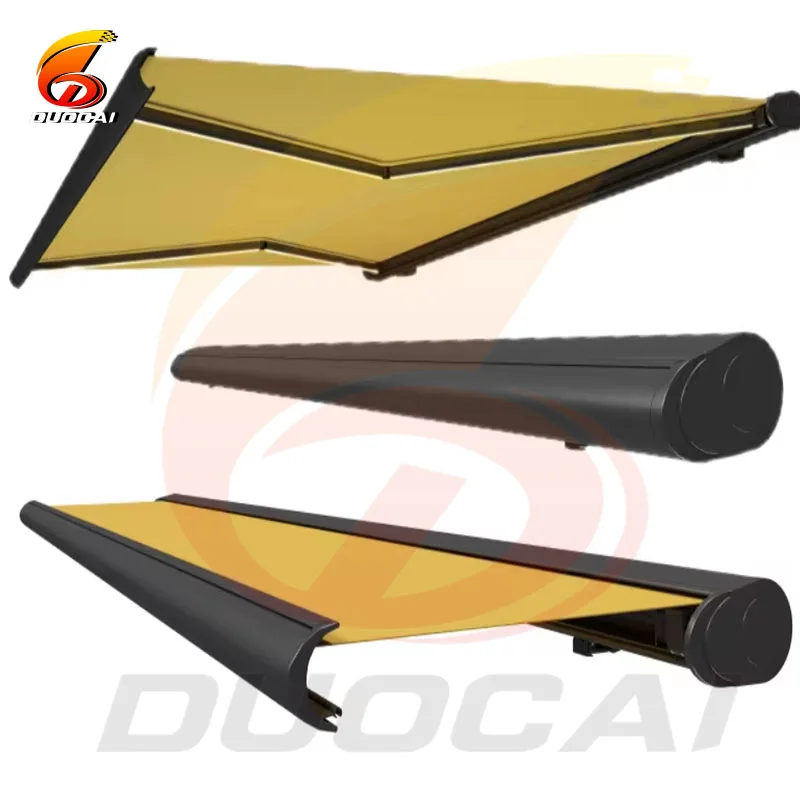 

Full Cassette Wall Mount Retractable Shade Motorized Awning Aluminum