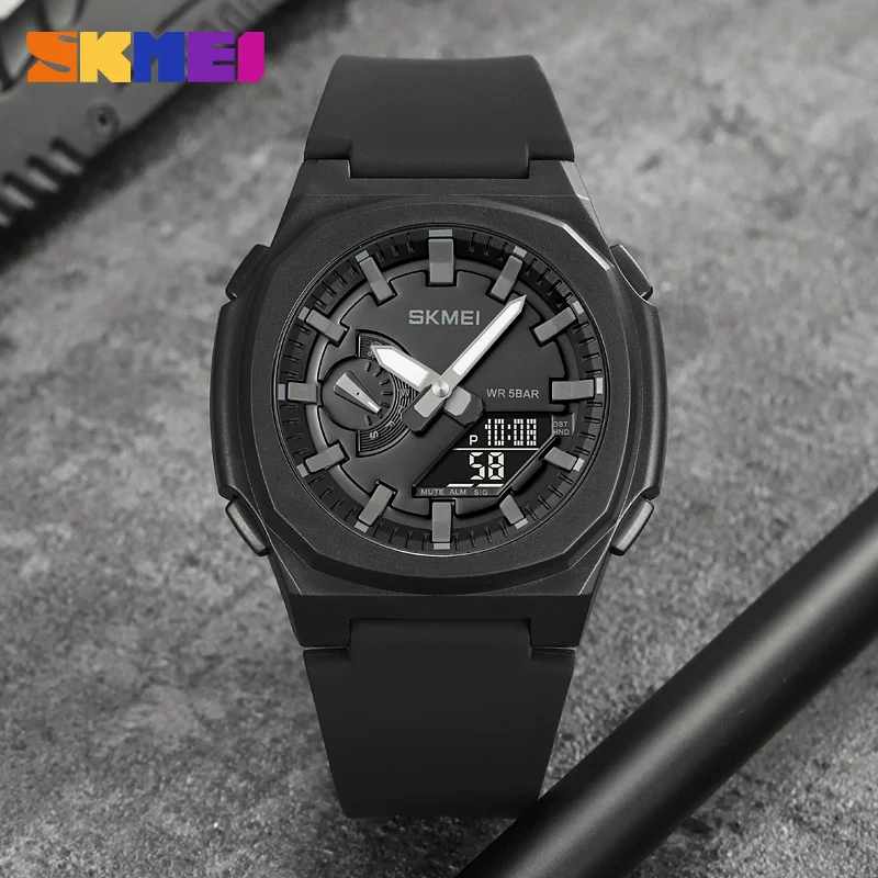 Skmei-relógio esportivo militar masculino, digital, à prova d'água, com cronógrafo, com exibição de data, quartzo, moda, 2091