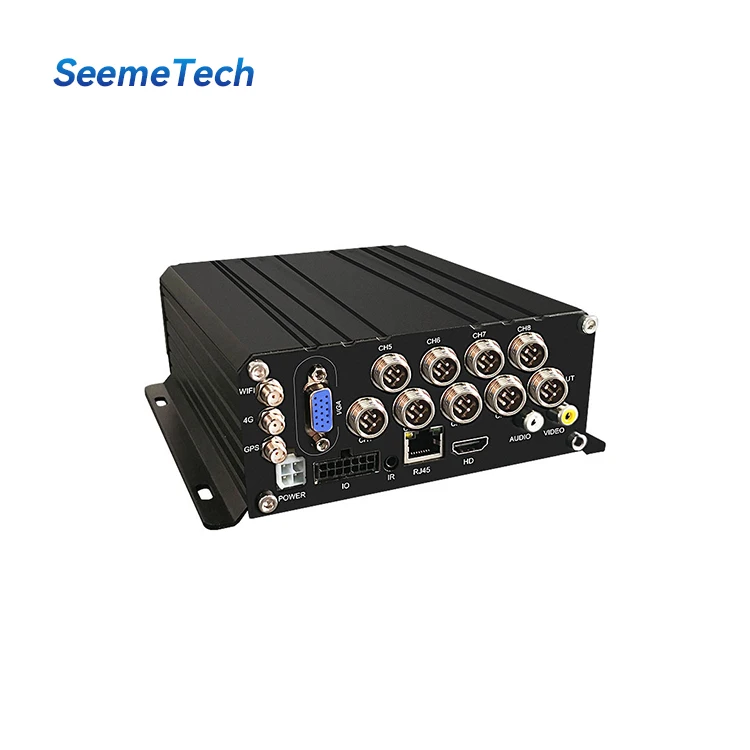 2026 SeemeTech AHD 1080P HDD AI Mobile DVR GPS 4G WiFi MDVR Kit 8CH Digital Video Recorder CMSV6 Vehicle Fleet Tracking System