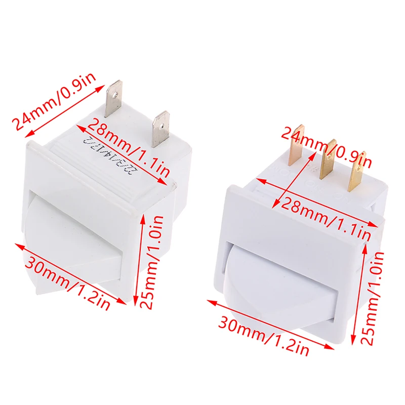 3Pin Refrigerator Door Lamp Light Switch For Panasonic Haier Freezer Parts AC 5A 250V Universal Fridge Household Accessories