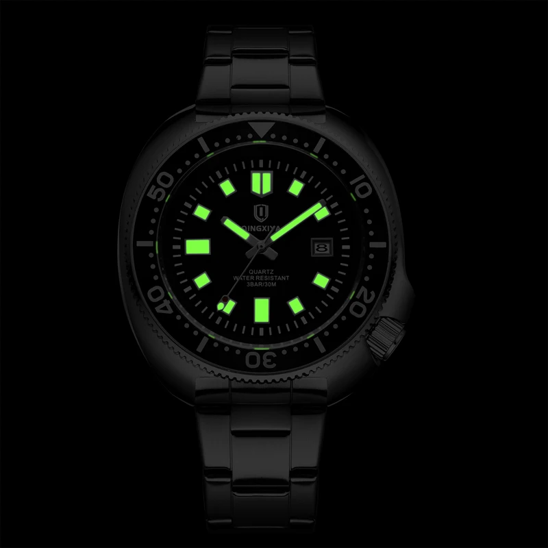 QINGXIYA Classic Men Quartz Watch Fashion Stainless Steel Waterproof Luminous Mens Watches Top Brand Luxury Relogio Masculino