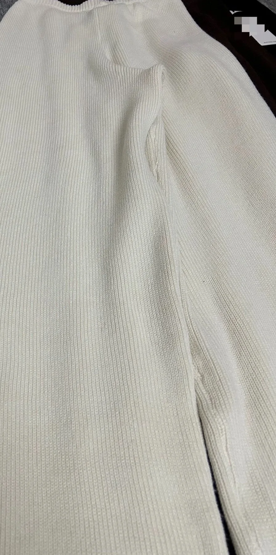 عارضة محبوك واسعة الساق مستقيم الساق السراويل تنوعا عالية الخصر مطاطا Waisand القطن مزيج البوليستر السيدات Faion