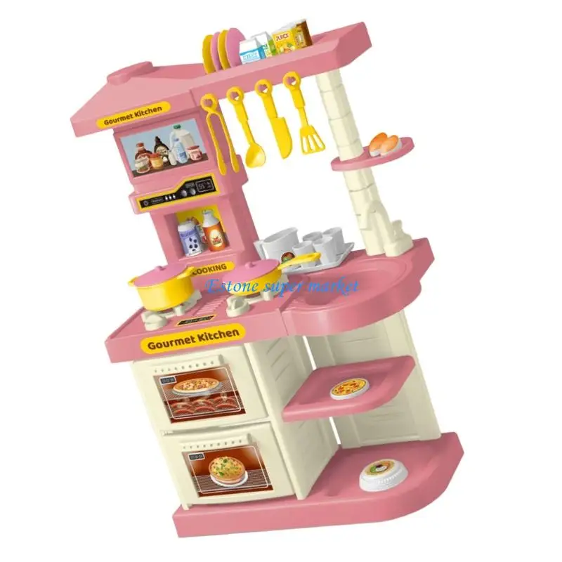 090B Set giocattoli da cucina compatti Design facile da riporre per organizzazione senza sforzo Perfetto per l'uso o in