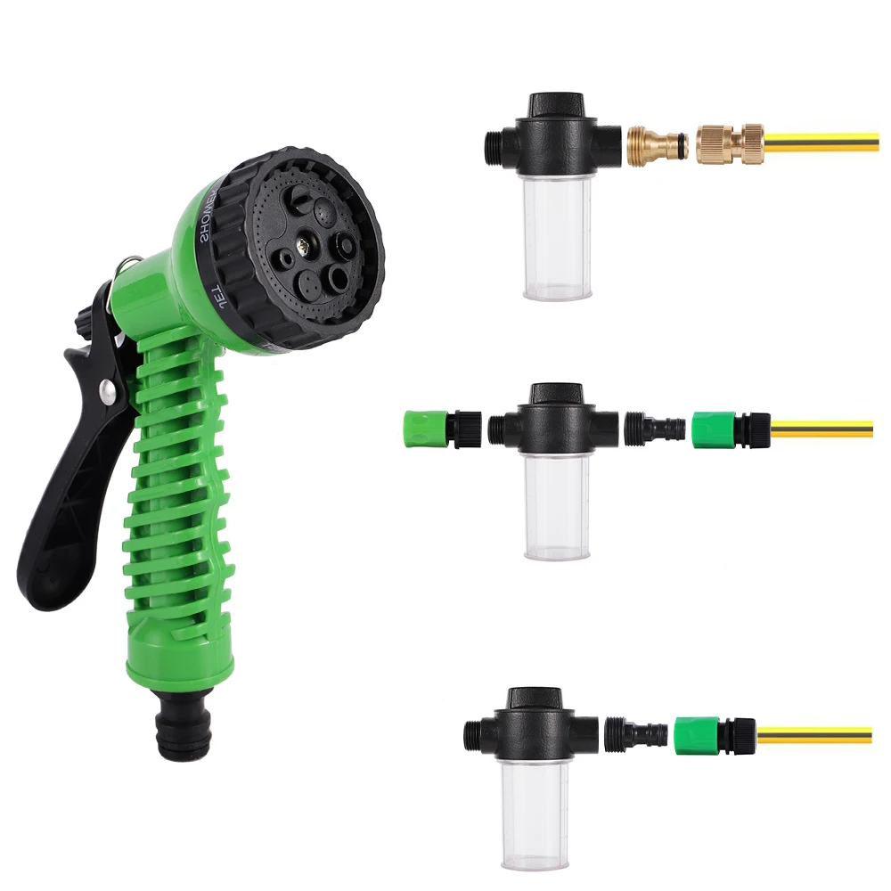 

100Ml Car Foam Washer Pump Pot Snow Water High Pressure Gun Sprayer Kit Nozzles For Gardening Sprinkling Car Washer Accessories