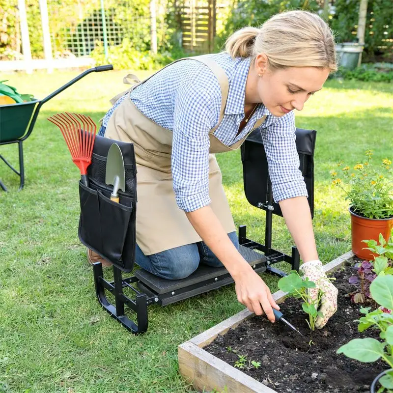 Outdoor garden kneeling stool, adjustable height kneeling chair, garden tool stool