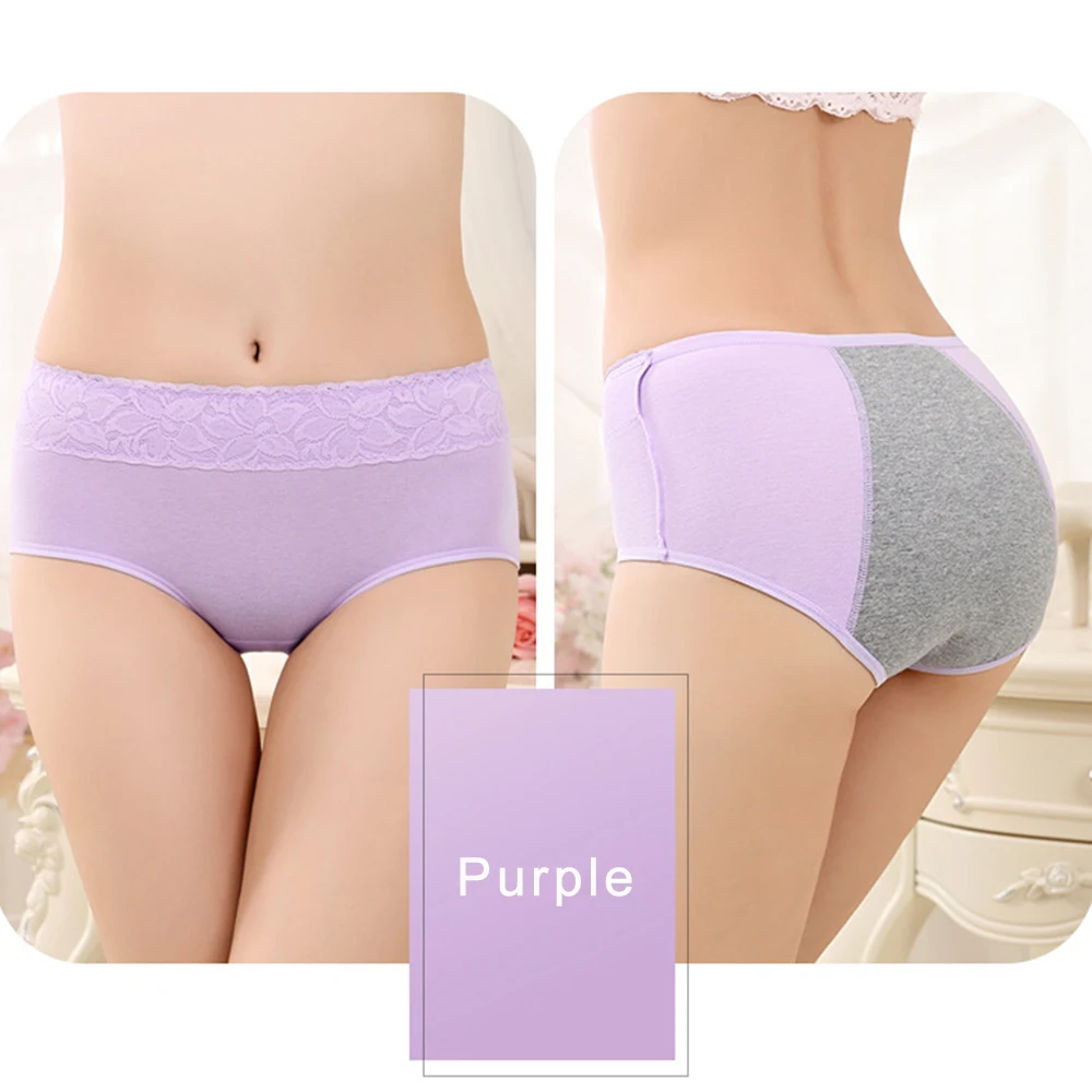 Female Physiological Pants Leak Proof Menstrual Women Underwear Period Panties Cotton Health Seamless Briefs In The Waist Warm