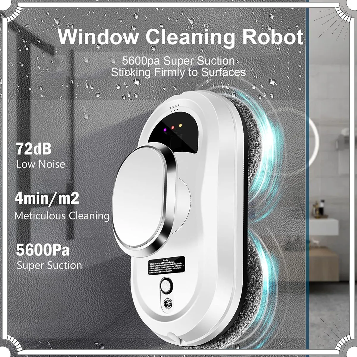 Intelligent Electric Window Cleaner Robot Vacuum Cleaner Remote Control Home Glass Cleaning Machine for Home