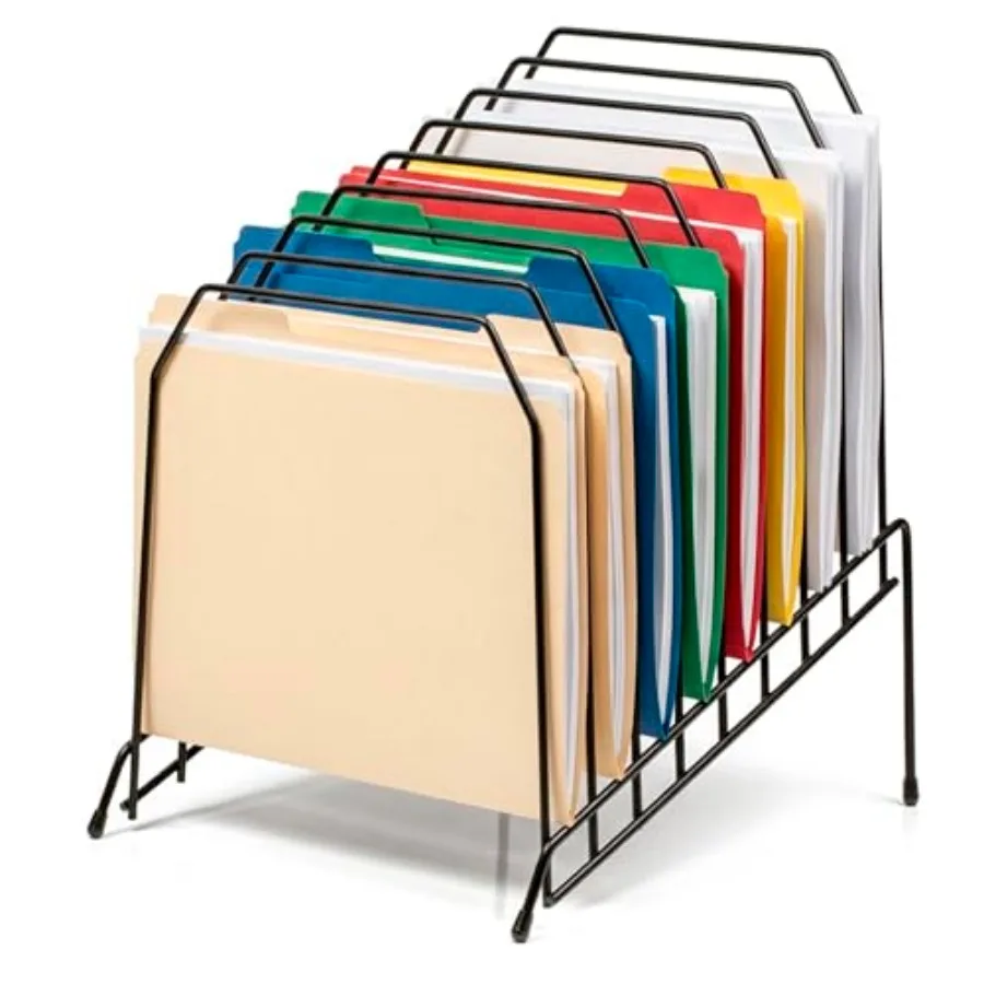 

Large Incline 8 Compartment Wire Caddy, Black, 8.5 x 10.375 x 12.625 Inch