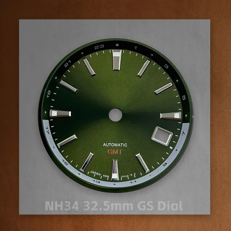 

32.5mm Dial NH34 GS Dial Green Luminous Suitable for NH34 Movement Watch Modification Parts