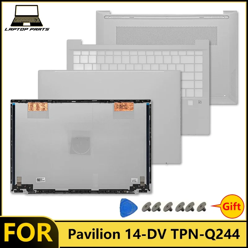 Новые рамки для ноутбуков Pavilion 14, 14-DV, 14-EC, 14T-DV, TPN-Q244: задняя крышка экрана, передняя панель с подставкой для рук, нижний корпус, петли.