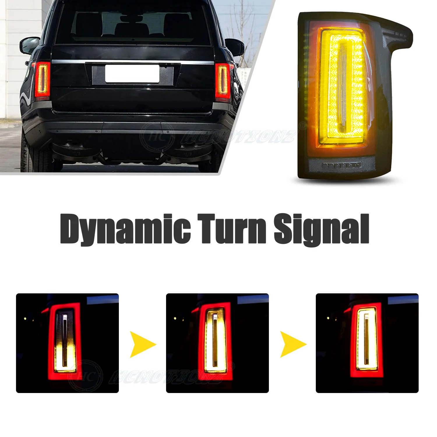 HCMOTIONZ LED Tail Lights For Range Rover 2012-2021 4th DRL Start UP Animation Rear Lamp Auto parts Plug And Play