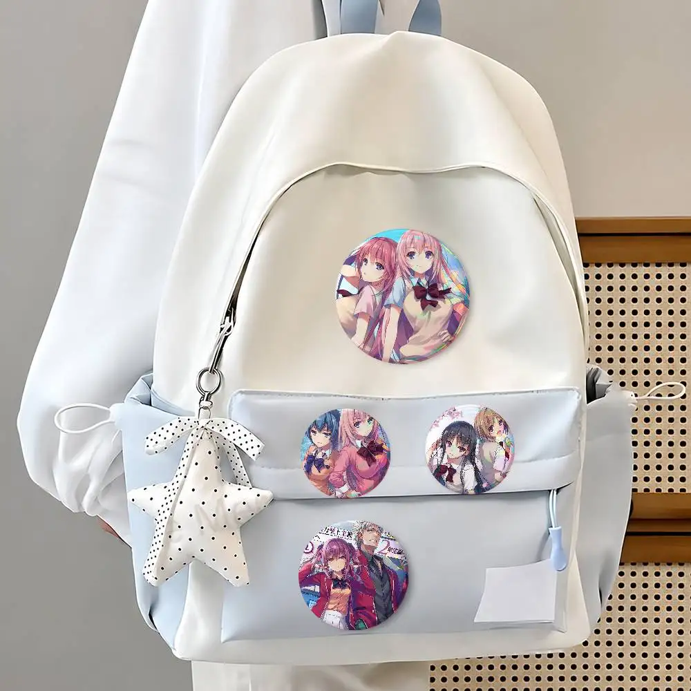 Claessessros-e-os-e-m Of Thes Elites Animes Mixed Theme Round Button Badge Set Music Fashion Pins For Bags Clothes Accessories