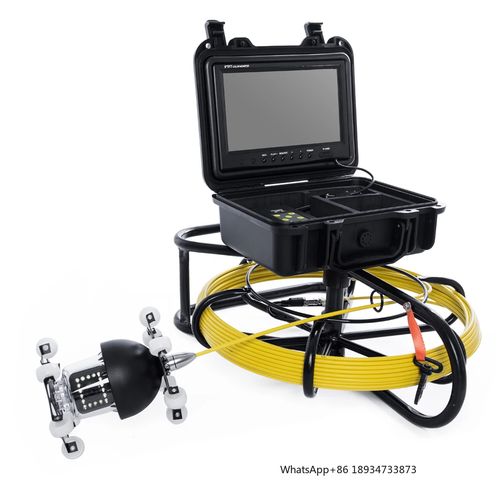 

9 Inch360 Degree Rotation Camera 20M Fiberglass Cable 1000TVL Pipe Sewer Drain Plumbing Inspection Camera System
