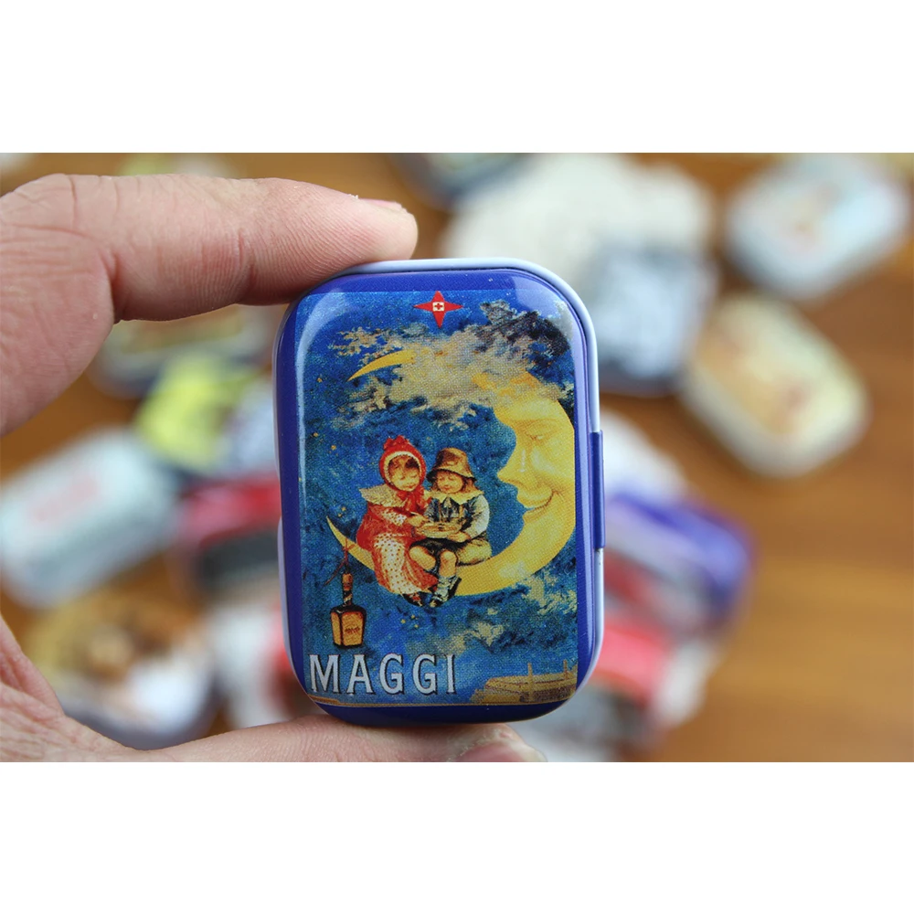 32pcs Portable American Style Mini Travel Tin Tinplate Vintage Metal Tins Storage Box for Chocolate Candy Packing Wedding Gift