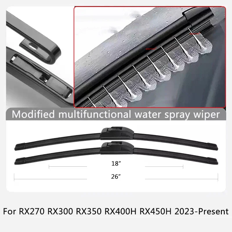 2pcs Car Modify Windshield Water Spray Wiper For LEXUS ES RX 2004-Present Auto Wet Arm Wiper Clean Protect Exterior Accessory