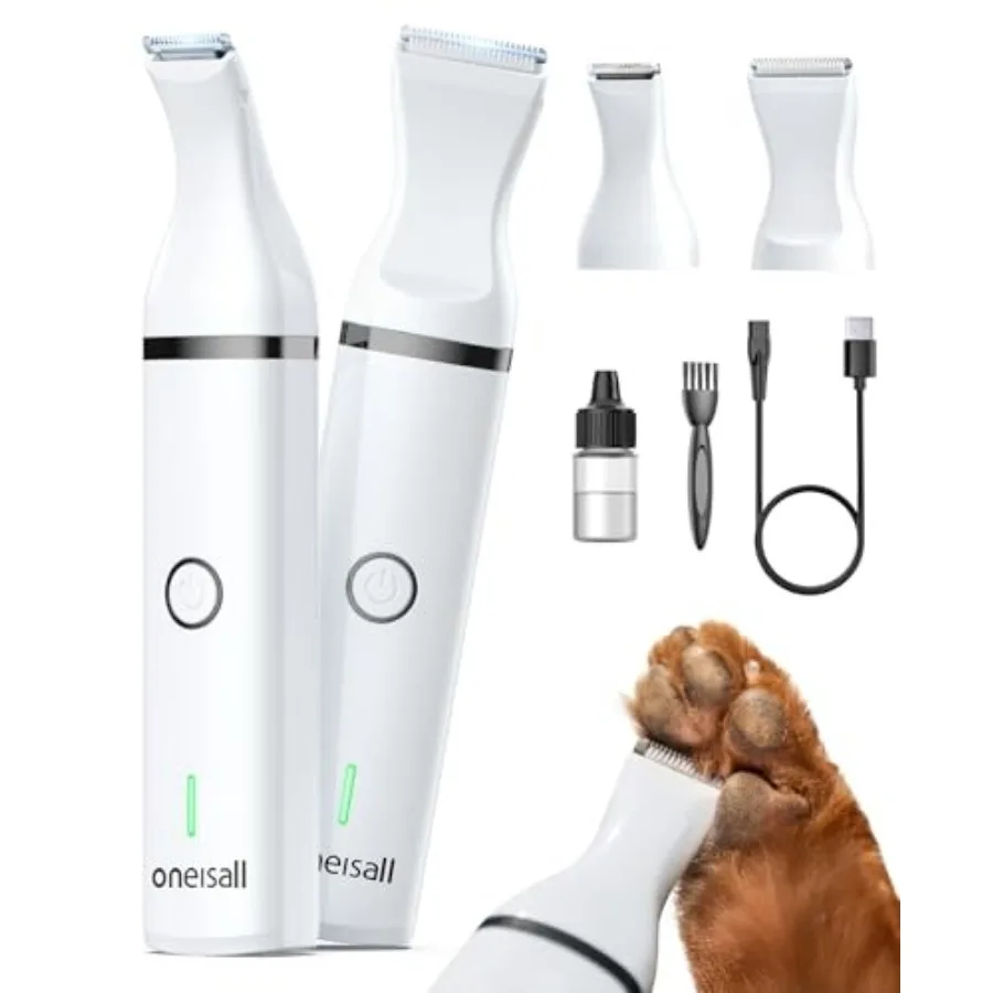 

Dog Clippers with Double Blades, Cordless Small Pet Hair Grooming Trimmer, Low Noise for Trimming Dog's Hair Around Paws, Eyes,