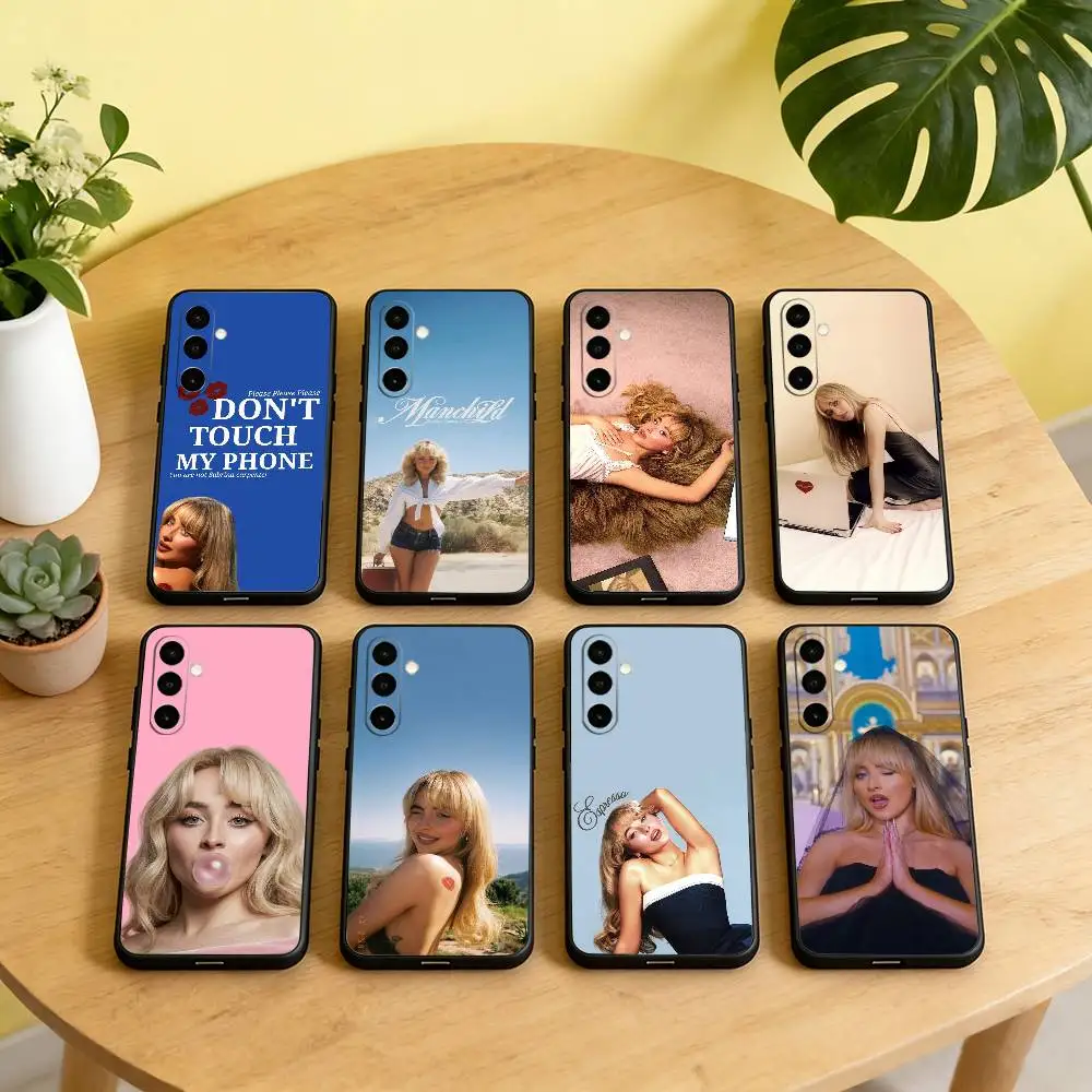 S-Sabrina C-Carpenter Singer(1) Phone Case For Samsung Galaxy A73,A72,A71,A70,A53,A52,A51,Soft Silicone Black Cover