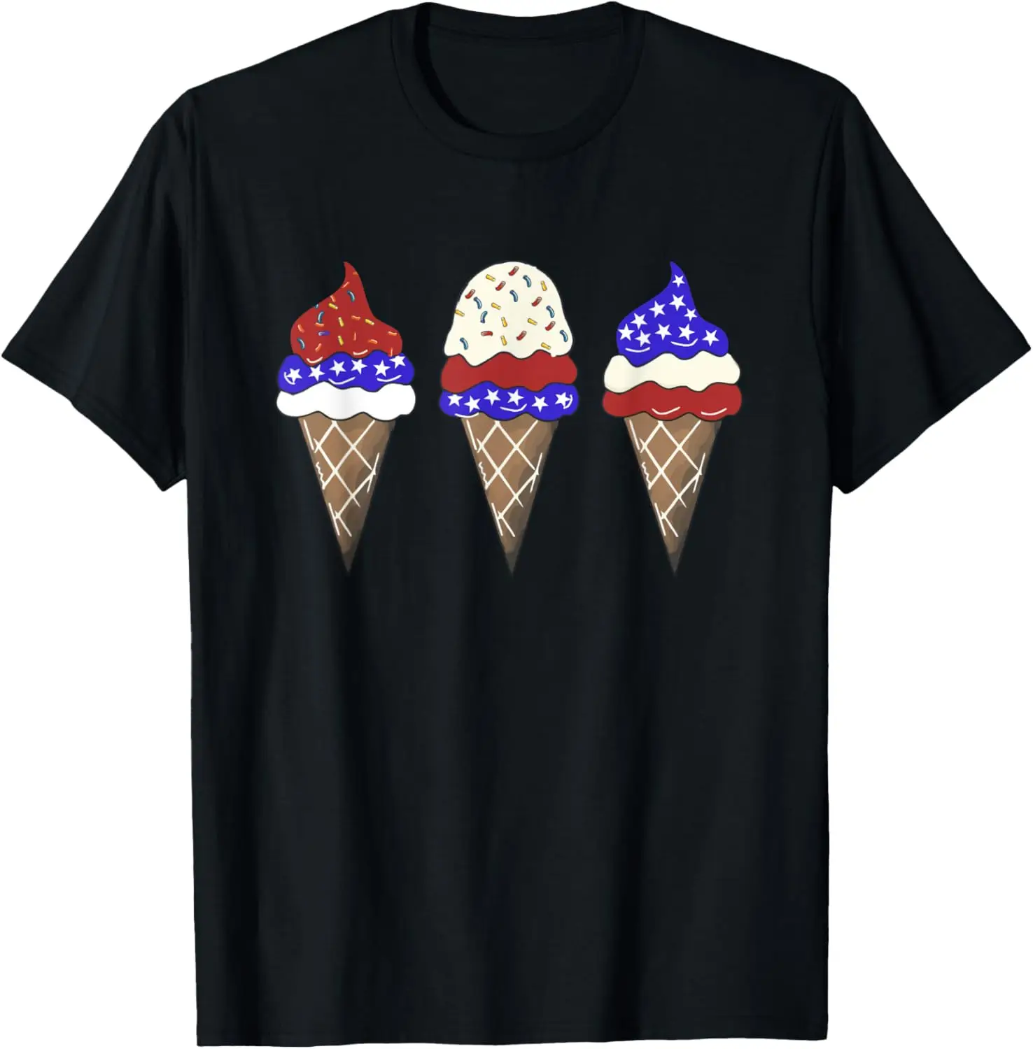 4th of July Popsicle Red White Blue American Flag Patriotic T-Shirt